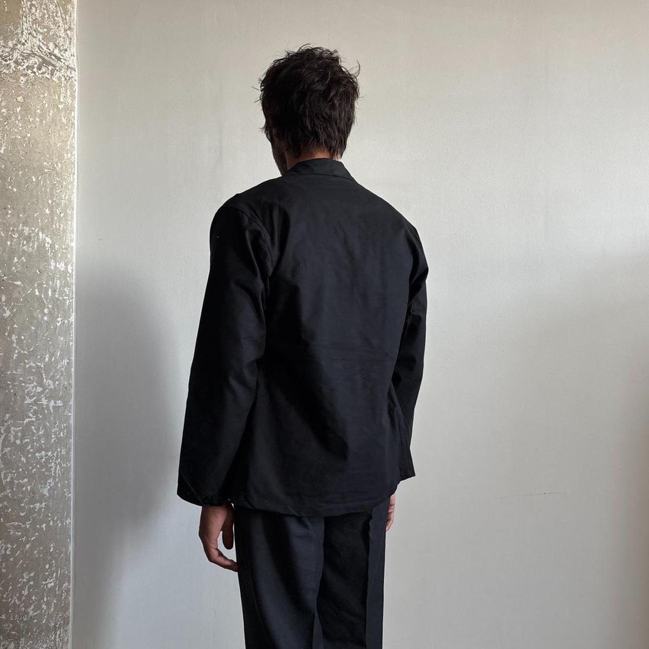 1970S GERMAN BLACK OVER-DYE MOLESKINE WORK JACKET
