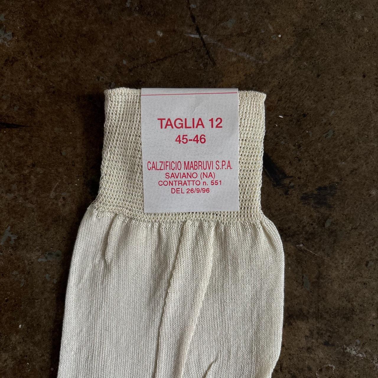 1990S ITALIAN IVORY DRESS SOCKS, 5-PAIRS